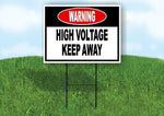 WARNING High Voltage Keep Away Yard Sign Road with Stand LAWN SIGN