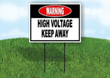 WARNING High Voltage Keep Away Yard Sign Road with Stand LAWN SIGN