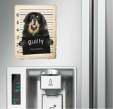 Tibetan Mastiff Mugshot Bad Dog Fridge refrigerator Car Magnet