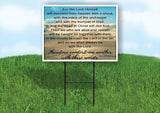 For The Lord Yard Sign Road with Stand LAWN SIGN