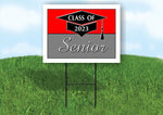 2023 SENIOR RED GRAY  18inx24in Yard Road Sign w/ Stand