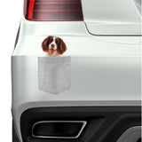 English Springer Spaniel in pocket Fridge Car Magnet Bumper Sticker