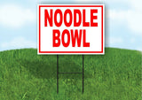Noodle  BOWL RED Yard Sign Road with Stand LAWN POSTER