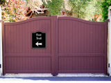 Foot Trail Left Arrow BLACK Aluminum Composite Sign