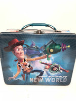 Disney Toy Story Buzz Lightyear Woody Metal Tin Workman Toolbox