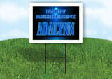 ADALYNN RETIREMENT BLUE 18 in x 24 in Yard Sign Road Sign with Stand