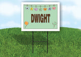 DWIGHT WELCOME BABY GREEN  18 in x 24 in Yard Sign Road Sign with Stand
