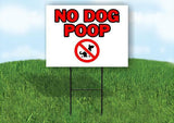 NO DOG POOP Plastic Yard Sign ROAD SIGN with Stand