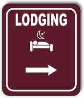 LODGING DIRECTIONAL ARROW TRAIL 8 Variations Metal Aluminum composite sign