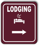 LODGING DIRECTIONAL ARROW TRAIL 8 Variations Metal Aluminum composite sign