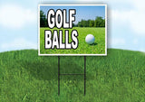 GOLF BALLS WITH GOLF BALL Yard Sign Road with Stand LAWN SIGN