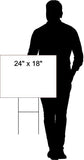 Golf Sale RIGHT ARROW RED  18 in x 24 in Yard Sign Road Sign with Stand