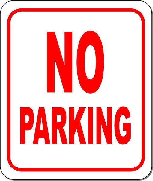 No parking metal outdoor sign long-lasting