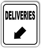 DELIVERIES DIRECTIONAL BLACK Arrow Variations Metal Aluminum composite sign