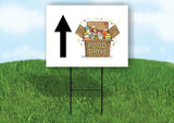 Food drive STRAIGHT ARROW Yard Sign with Stand LAWN SIGN