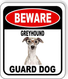 BEWARE GREYHOUND GUARD DOG 1 Metal Aluminum Composite Sign