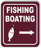 FISHING BOATING DIRECTIONAL RIGHT ARROW CAMPING Metal Aluminum composite sign