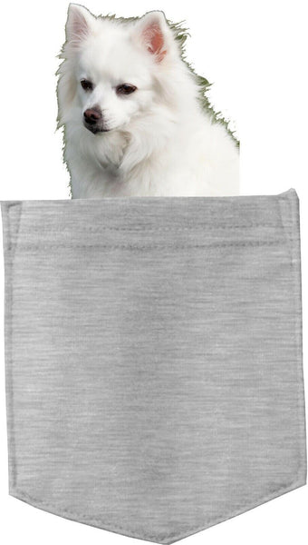 American Eskimo Dog in pocket Fridge Car Magnet Bumper Sticker App size 4"x7"