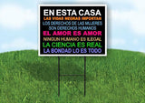 EN ESTA CASA LAS VIDA NEGRAS IMPORTAN Yard Sign Road with Stand LAWN SIGN