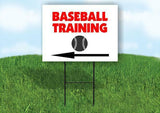 Baseball TRAINING LEFT ARROW Yard Sign Road with Stand LAWN SIGN Single sided