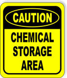 CAUTION Chemical Storage Area Metal Aluminum Composite SAFETY Sign
