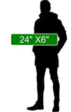 FRENCH BULLDOG LANE 24"x6 ALUM COMPOSITE SIGN