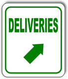 DELIVERIES DIRECTIONAL LEFT BLACK Arrow Variations Metal Aluminum composite sign