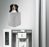 Bernese Mountain Dog in pocket Fridge Car Magnet Bumper Sticker App size 4"x7"