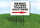 NEW MEXICO STATE LOTTERY TICKETS RIGHT ARROW Yard Sign w Stand LAWN SIGN Single