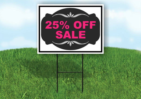 25% OFF SALE PINK TAG BLACK Yard Sign with Stand LAWN SIGN