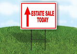 Estate Sale TODAY FOR SALE STRAIGHT arrow red Yard Sign with Stand LAWN SIGN