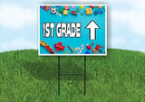 1ST GRADE STRAIGHT ARROW Yard Sign with Stand LAWN SIGN