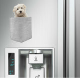 Maltese Dog in pocket Fridge Car Magnet Bumper Sticker App size 4"x7"