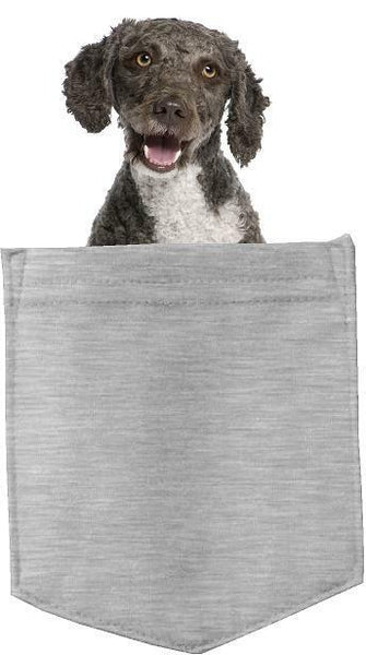 Spanish Water Spaniel in pocket Fridge Car Magnet Bumper Sticker App size 4"x7"