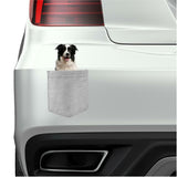 Border Collie in pocket Fridge Car Magnet Bumper Sticker App size 4"x7"