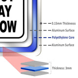 Please Do not spray or Mow BLACK Outdoor Metal sign