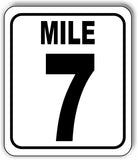 Mile 7 Distance Marker Running Race 5k Marathon Metal Aluminum Composite Sign