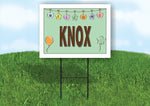 KNOX WELCOME BABY GREEN  18 in x 24 in Yard Sign Road Sign with Stand