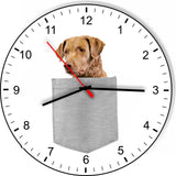 Chesapeake Bay Retriever In Your Pocket Puppy Dog kitchen living room Wall Clock