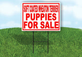 Soft Coated Wheaten Terrier PUPPIES FOR SALE Yard Sign Road with Stand LAWN SIGN