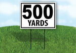 500 YARDS DISTANCE MARKER TARGET RUNNING Plastic Yard Sign ROAD SIGN with Stand