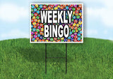 WEEKLY BINGO WITH BINGO BALL BACKGROUND Yard Sign Road with Stand LAWN SIGN