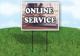 ONLINE SERVICE CHURCH Plastic Yard Sign ROAD SIGN with Stand