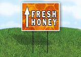 FRESH HONEY STRAIGHT ARROW BLACK WITH HONEY  Yard Sign with Stand LAWN SIGN