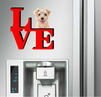 Norwich Terrier Love Park Cute Dog Fridge Refrigerator Car Magnet