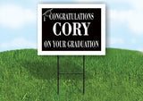 CORY CONGRATULATIONS GRADUATE 18 in x 24 in Yard Sign Road Sign with Stand