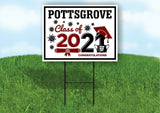 Pottsgrove Pottstown Class of 2021 Graduation Yard Sign with Stand LAWN SIGN