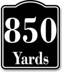 850 Yards Distance Marker Running Race  Marathon BLACK  Aluminum Composite Sign