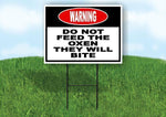 warning DO NOT FEED THE OXEN THEY WILL BITE Yard Sign Road with Stand LAWN SIGN