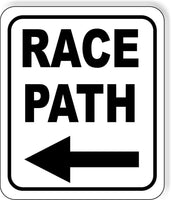 directional Race path left arrow Metal Aluminum Composite Sign